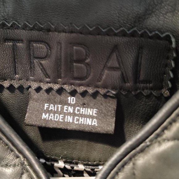 TRIBAL LEATHER BOMBER JACKET - Picture 5 of 5